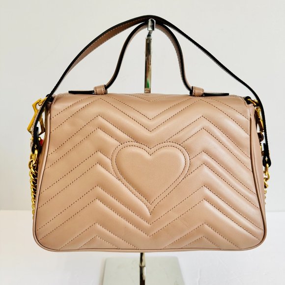 NWOT AUTH GUCCI GG MARMONT SMALL TOP HANDLE SATCHEL SHOULDER BAG 498110.204991 - Picture 3 of 14